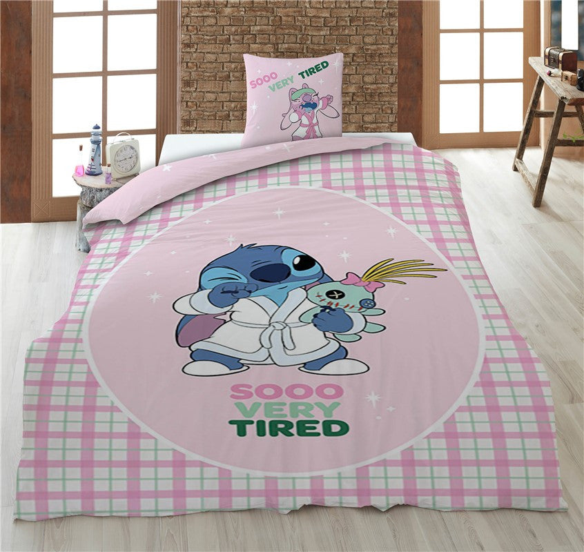 Disney Lilo un Stitch Ļoti noguris gultasveļas komplekts 140√ó200cm, 65√ó65 cm