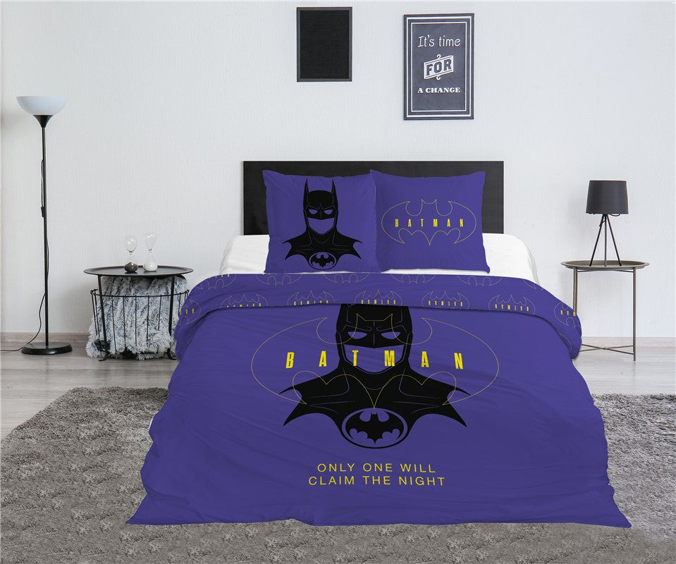 Batman Claim the Night divguļamais gultas pārklājs 240x220cm, 65x65 cm