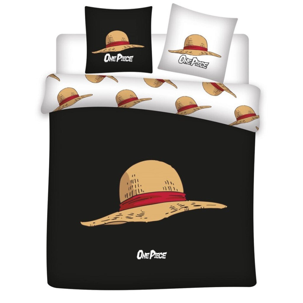 One Piece Hat dubultā sega, dubultā segas pārvalks 240–220 cm, 65 x 65 cm