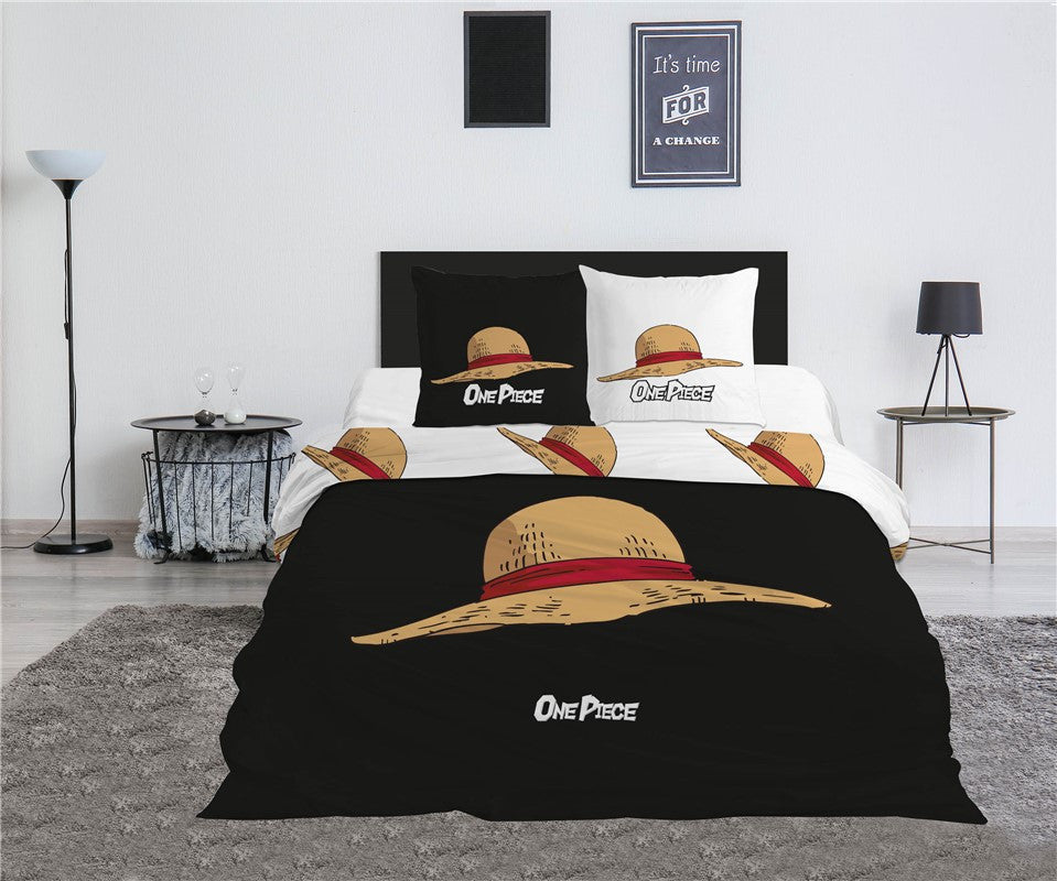 One Piece Hat dubultā sega, dubultā segas pārvalks 240–220 cm, 65 x 65 cm