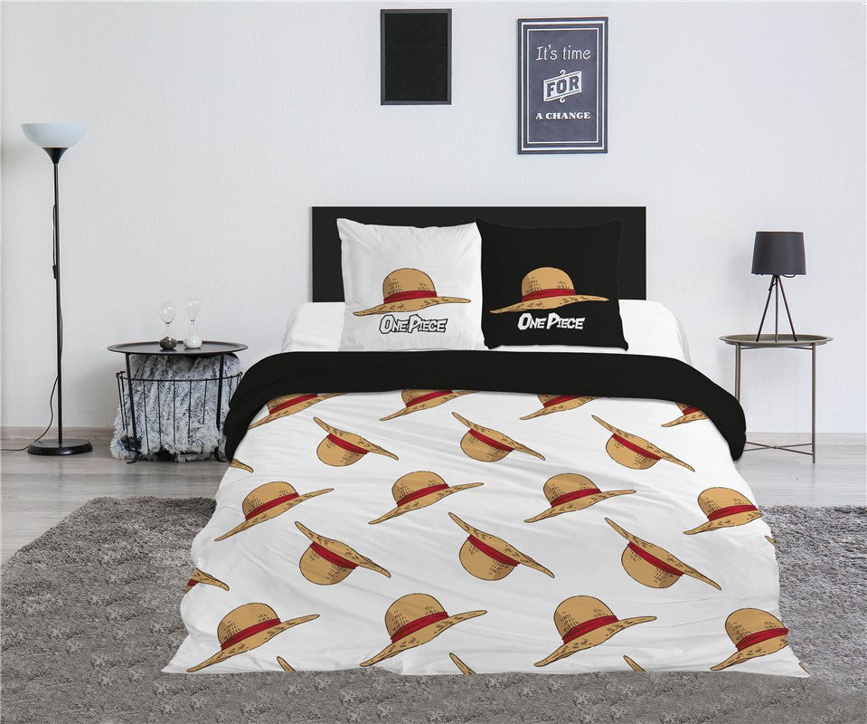 One Piece Hat dubultā sega, dubultā segas pārvalks 240–220 cm, 65 x 65 cm