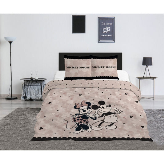 Disney Minnie Love Nights divvietīga sega, divguļamais pārvalks 240–220 cm, 65 x 65 cm