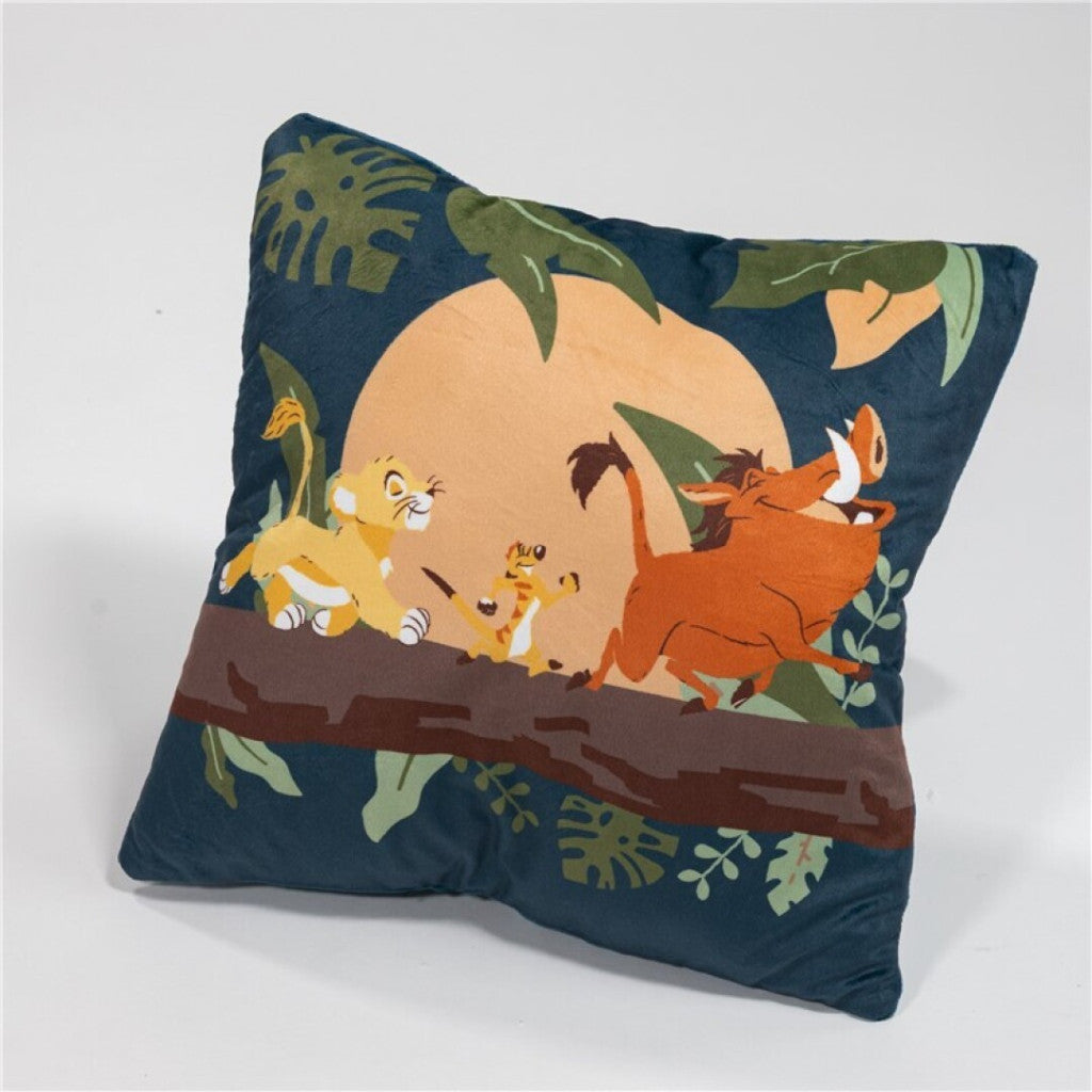 Disney Lauvu karaļa Hakuna Matata spilvens, dekoratīvs spilvens ar noņemamu pārvalku 35x35 cm velūrs