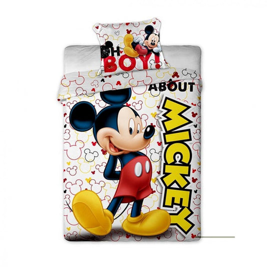 Disney Mickey Classic Charm gultasveļas komplekts 140–200 cm, 63–63 cm mikrošķiedra