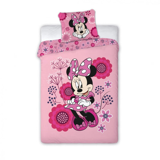 Disney Minnie Flowers gultasveļas pārvalks 140–200 cm, 63–63 cm mikrošķiedra