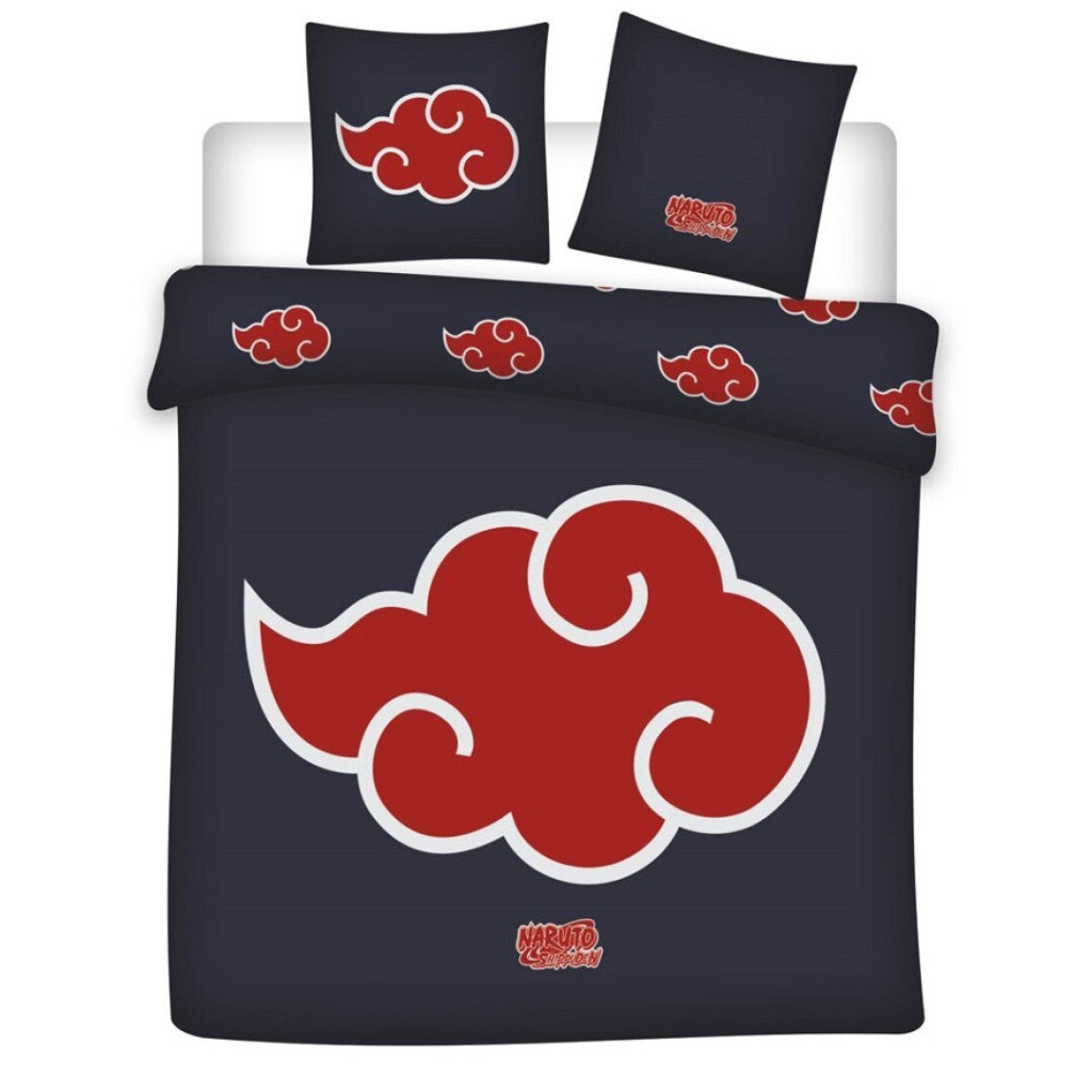 Naruto Akatsuki dubultais, dubultais segas pārvalks 240√ó220cm, 65x65 cm