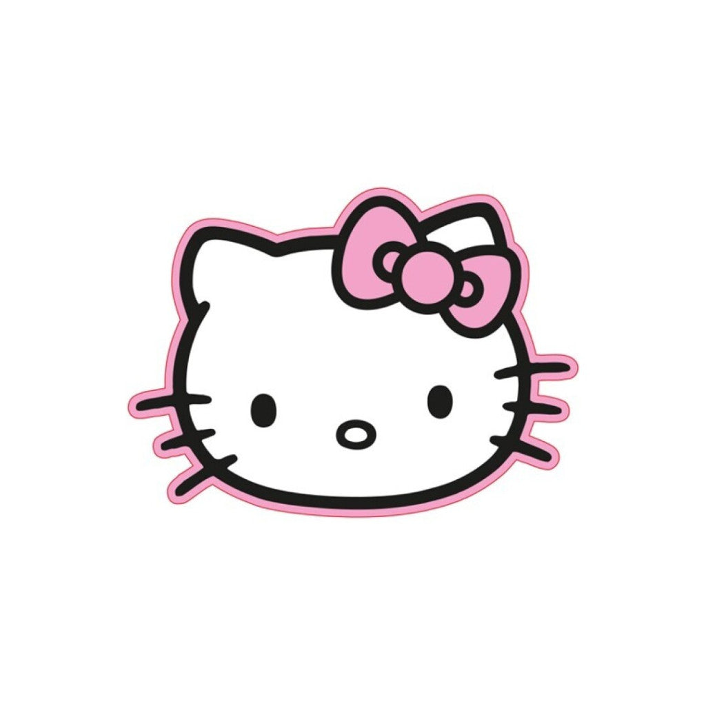 Hello Kitty rozā bantītes formas dekoratīvais spilvens 28x36 cm velūrs