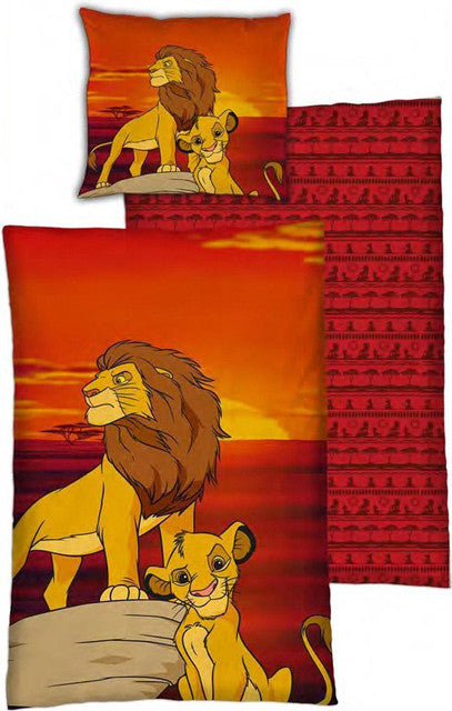 Disney Lauvu karaļa gultasveļas komplekts Sunset Roar 140x200cm, 63x63 cm mikrošķiedra