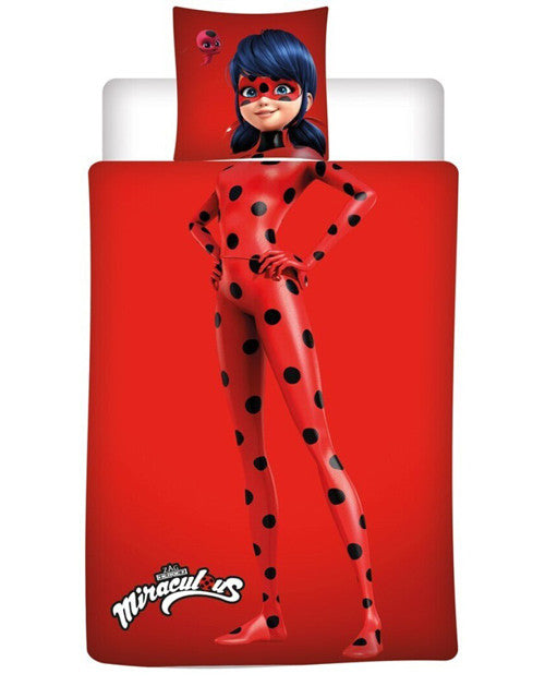 Miraculous Ladybug gultasveļas pārvalks 140√ó200cm, 65√ó65 cm
