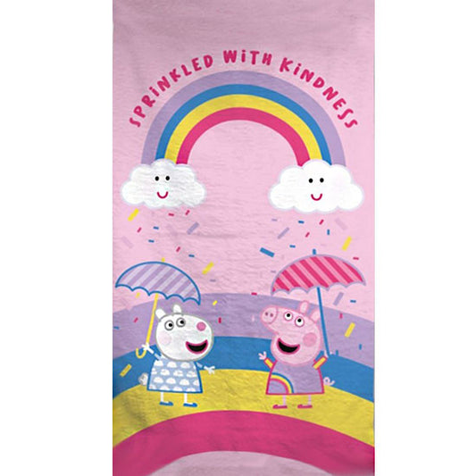 Peppa Pig dvielis ar apkaisījumu, pludmales dvielis 70x140cm