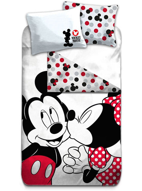 Disney Minnie Mickey Love gultasveļas komplekts 155–200 cm, 50 x 80 cm