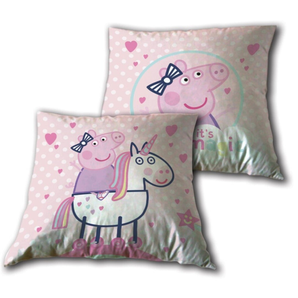 Peppa Pig vienradža dekoratīvais spilvens, 35x35 cm