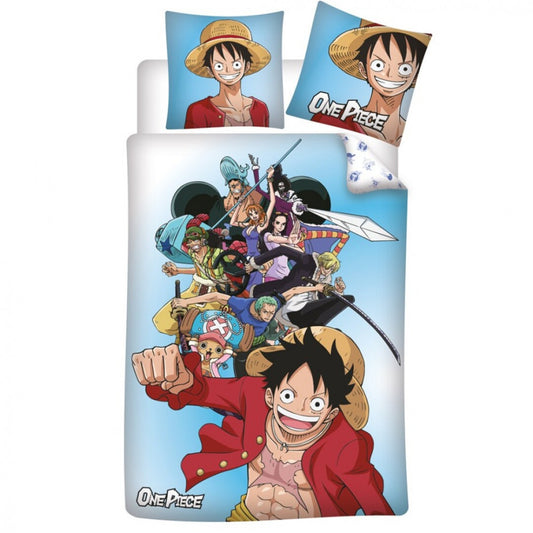 One Piece Pirate Rush gultasveļas komplekts 140–200 cm, 63–63 cm mikrošķiedra