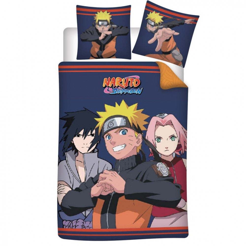 Naruto Confident Trio gultasveļas komplekts 140√ó200cm, 63√ó63 cm mikrošķiedra