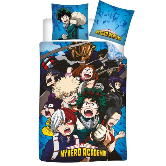 My Hero Academia Unleashed gultasveļas pārvalks 140x200cm, 65x65 cm