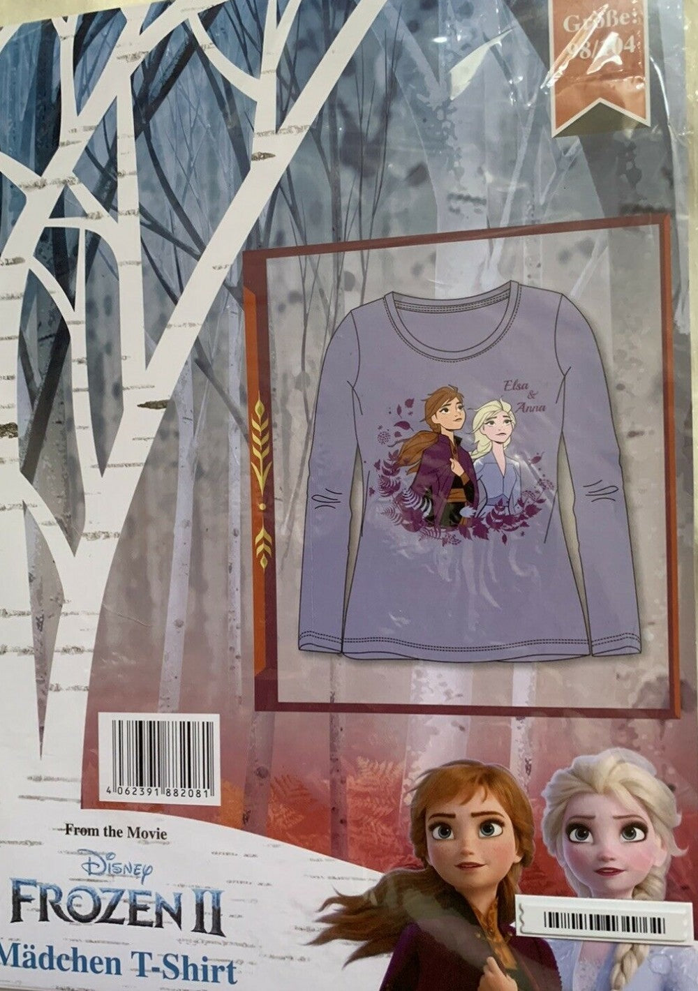 Disney Frozen bērnu krekls ar garām piedurknēm, topiņš 98/104 cm