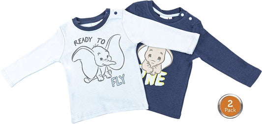 Disney Dumbo bērnu T-krekls, 2 augšdaļas, 62/68 cm