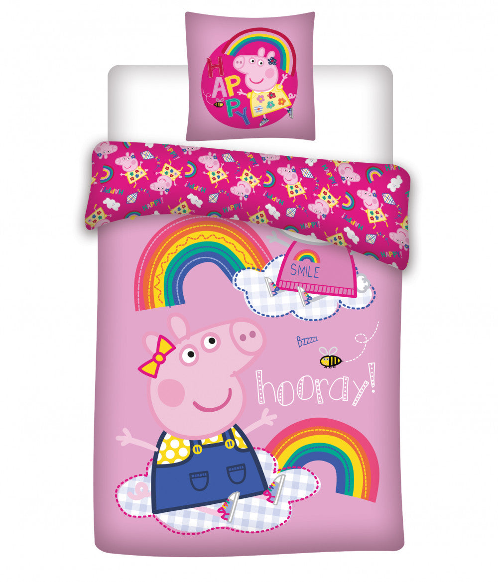 Peppa Pig gultasveļas komplekts 135√ó200cm, 80√ó80 cm