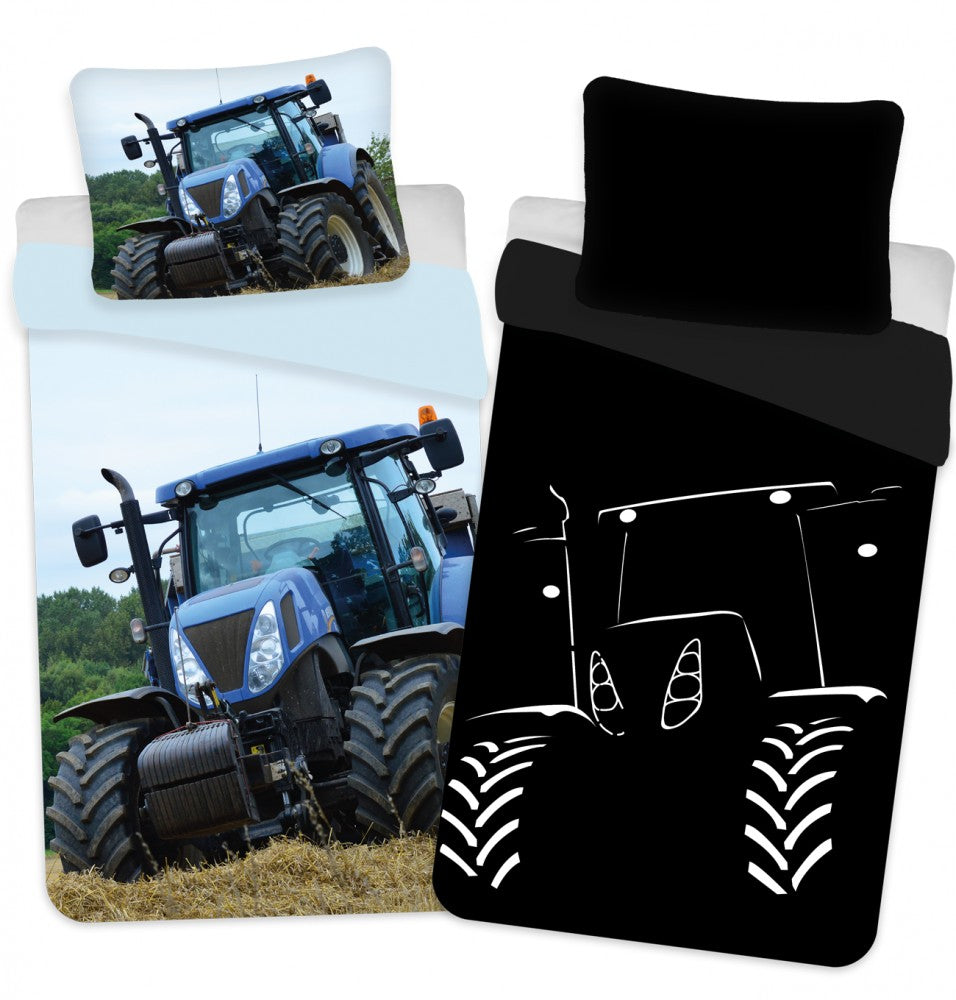 Gultasveļas komplekts "Traktors" ar spīdumu tumsā 140–200 cm, 70 x 90 cm