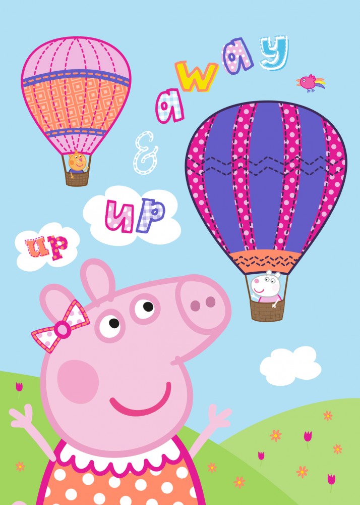 Peppa Pig gaisa balona polārā sega 100x140cm