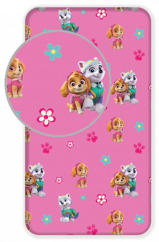 Paw Patrol Flowers palags ar gumiju 90x200 cm