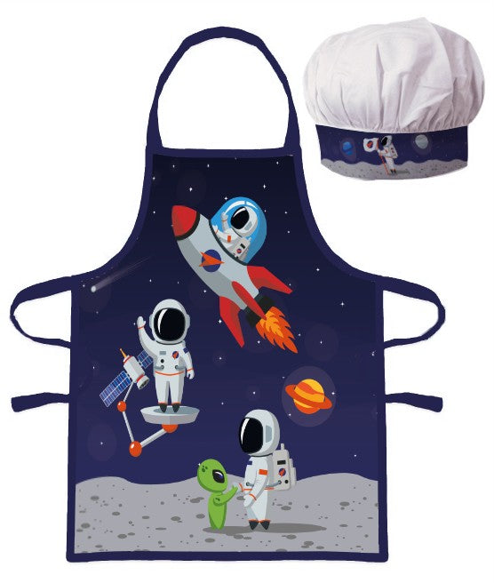 Bērnu priekšautu komplekts "Astronaut Citplanētietis" (divdaļīgs)
