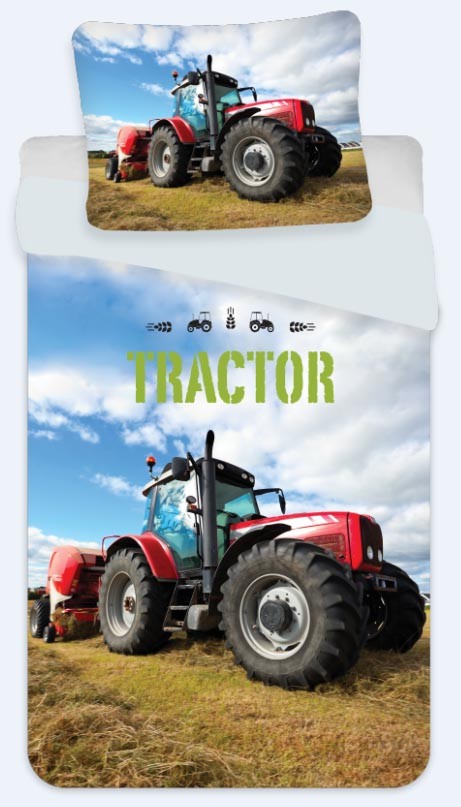 Bērnu gultasveļas komplekts "Traktors" 100–140 cm, 40 x 45 cm