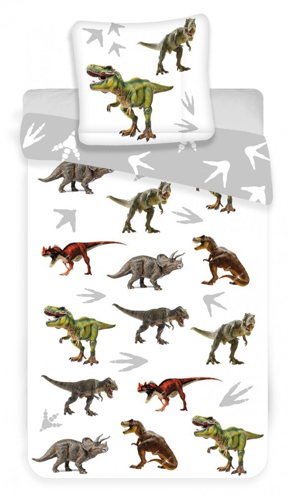 Dinozauru bērnu gultasveļas pārvalks 100–135 cm, 40–60 cm