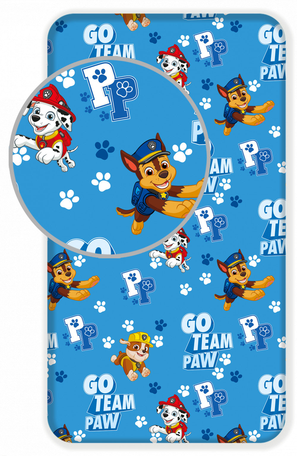 Ķepu patruļas palags ar gumiju 90x200 cm