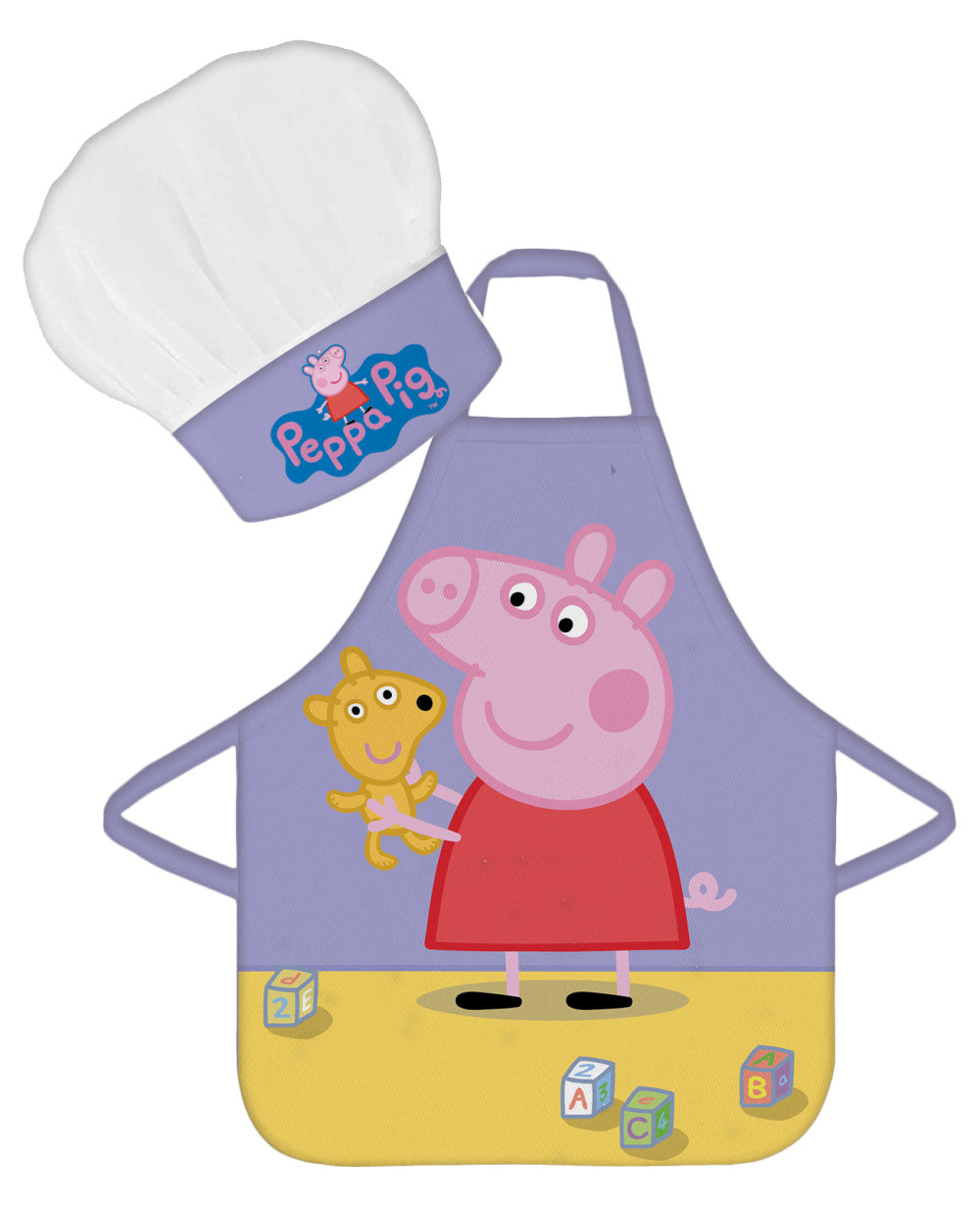 Peppa Pig Teddy bērnu priekšautu komplekts ar divām daļām