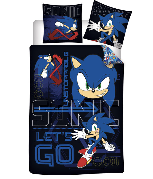 Sonic the Hedgehog "Neapturams" gultasveļas komplekts 140√ó200cm, 70√ó90cm