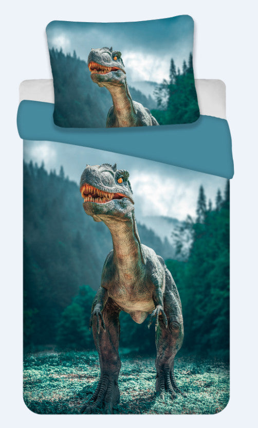 Gultasveļas komplekts "Dinozaurs Zils" 140x200 cm, 70x90 cm