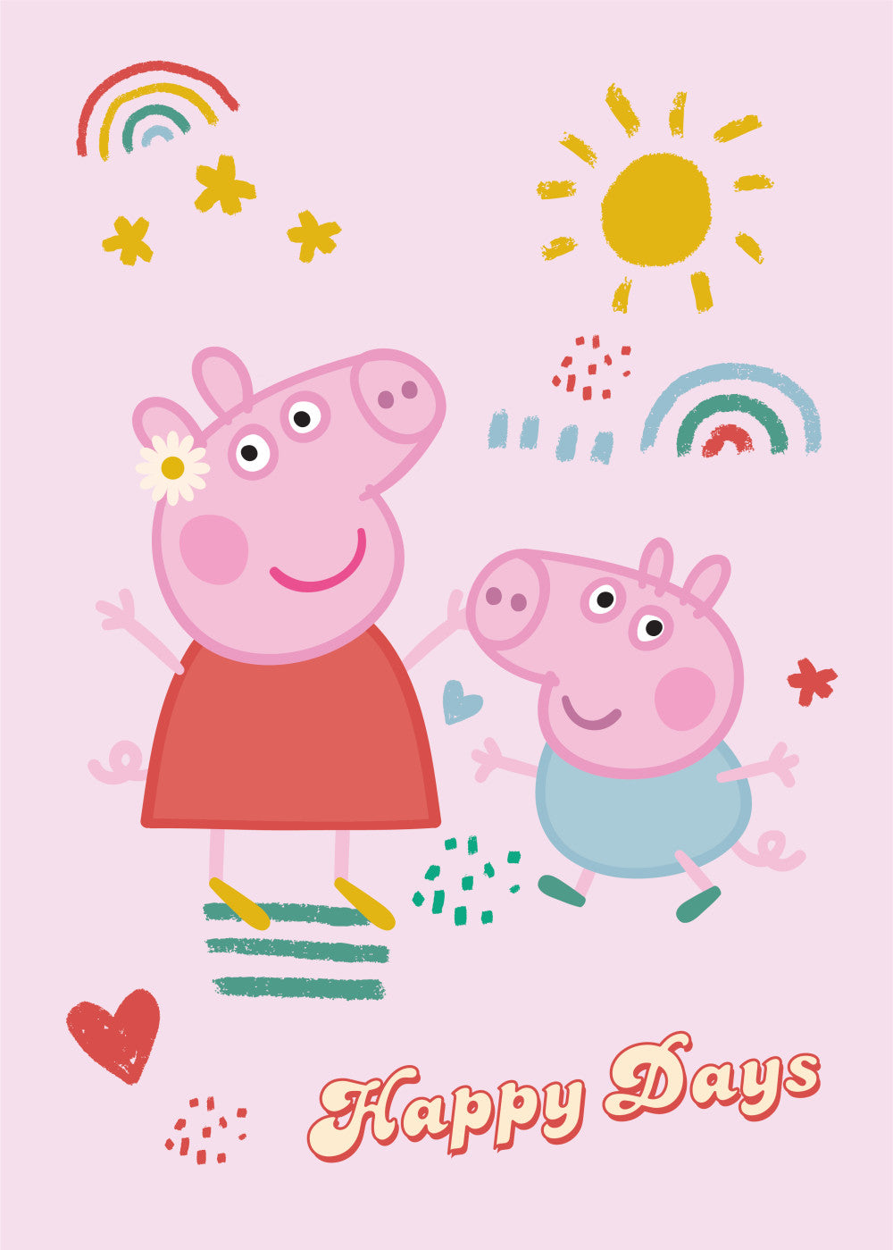 Peppa Pig Happy Days flīsa sega 100x140cm