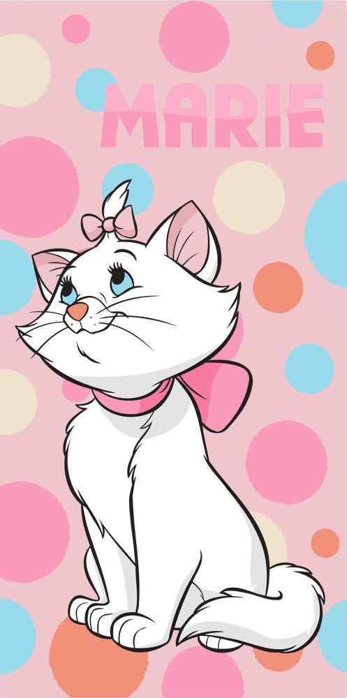 Disney Marie Burbuļu kaķu vannas dvielis, pludmales dvielis 70x140cm