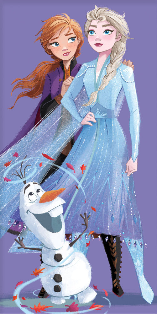Disney Frozen violets vannas dvielis, pludmales dvielis 70x140 cm