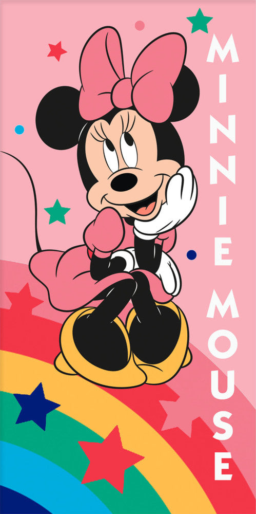 Disney Minnie Rainbow Star vannas dvielis, pludmales dvielis 70x140 cm
