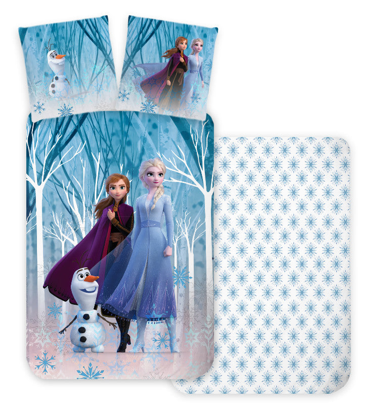 Disney Frozen sniegpārslu gultasveļas komplekts 140–200 cm, 70–90 cm