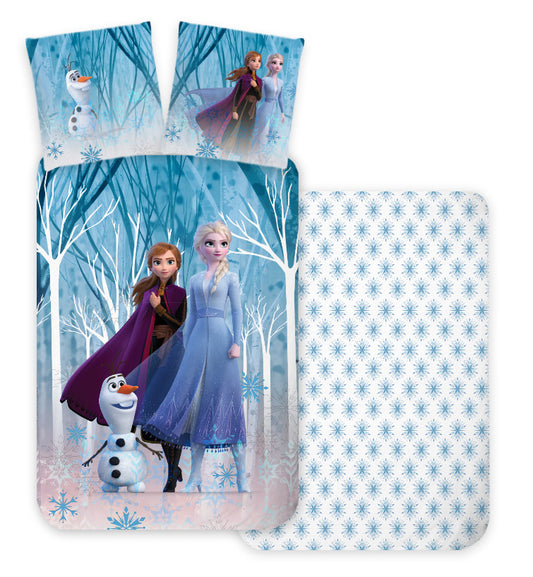 Disney Frozen sniegpārslu gultasveļas komplekts 140–200 cm, 70–90 cm