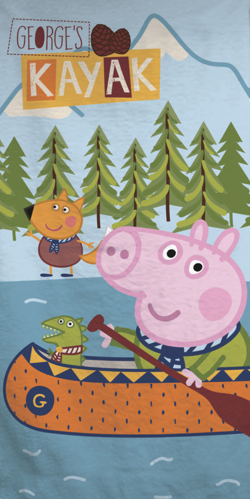 Peppa Pig Kayak vannas dvielis, pludmales dvielis 70x140cm