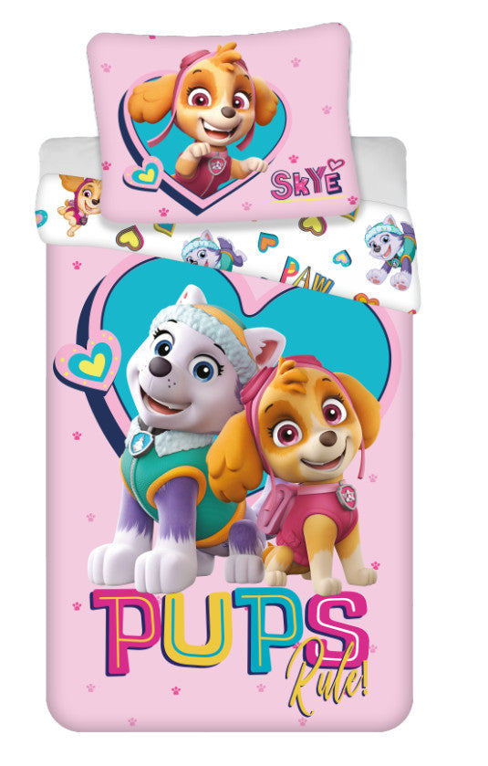Paw Patrol Pups Rule gultasveļas komplekts 140√ó200cm, 70√ó90 cm mikrošķiedra