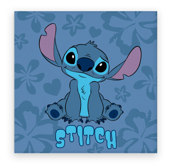 Disney Lilo un Stitch zils hibiska dvielis roku un sejas apmatojumam, dvielis 30x30cm
