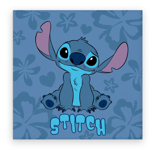 Disney Lilo un Stitch zils hibiska dvielis roku un sejas apmatojumam, dvielis 30x30cm