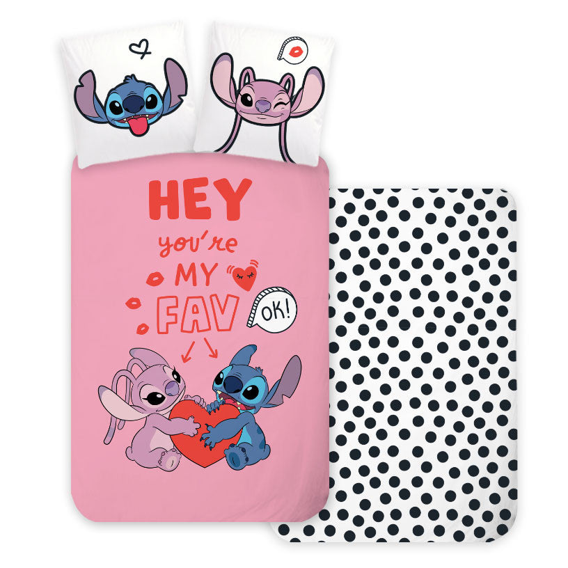 Disney Lilo un Stitch Hey bērnu gultasveļas pārvalks 100–135 cm, 40–60 cm
