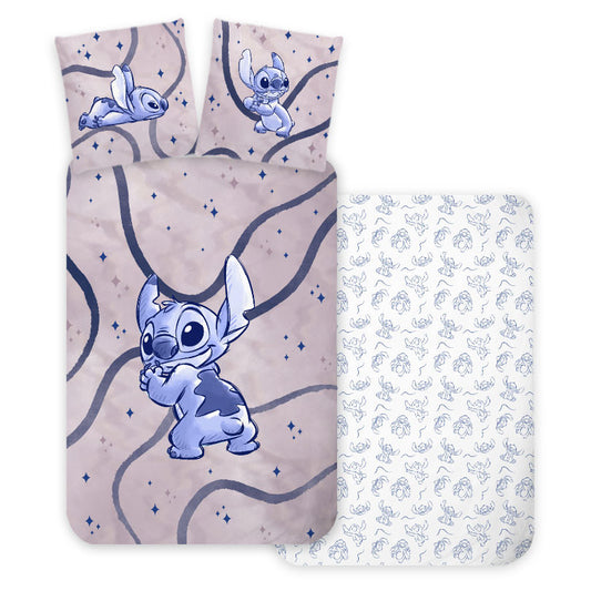 Disney Lilo un Stitch Zvaigžņu viļņu bērnu gultasveļas komplekts 100–135 cm, 40–60 cm