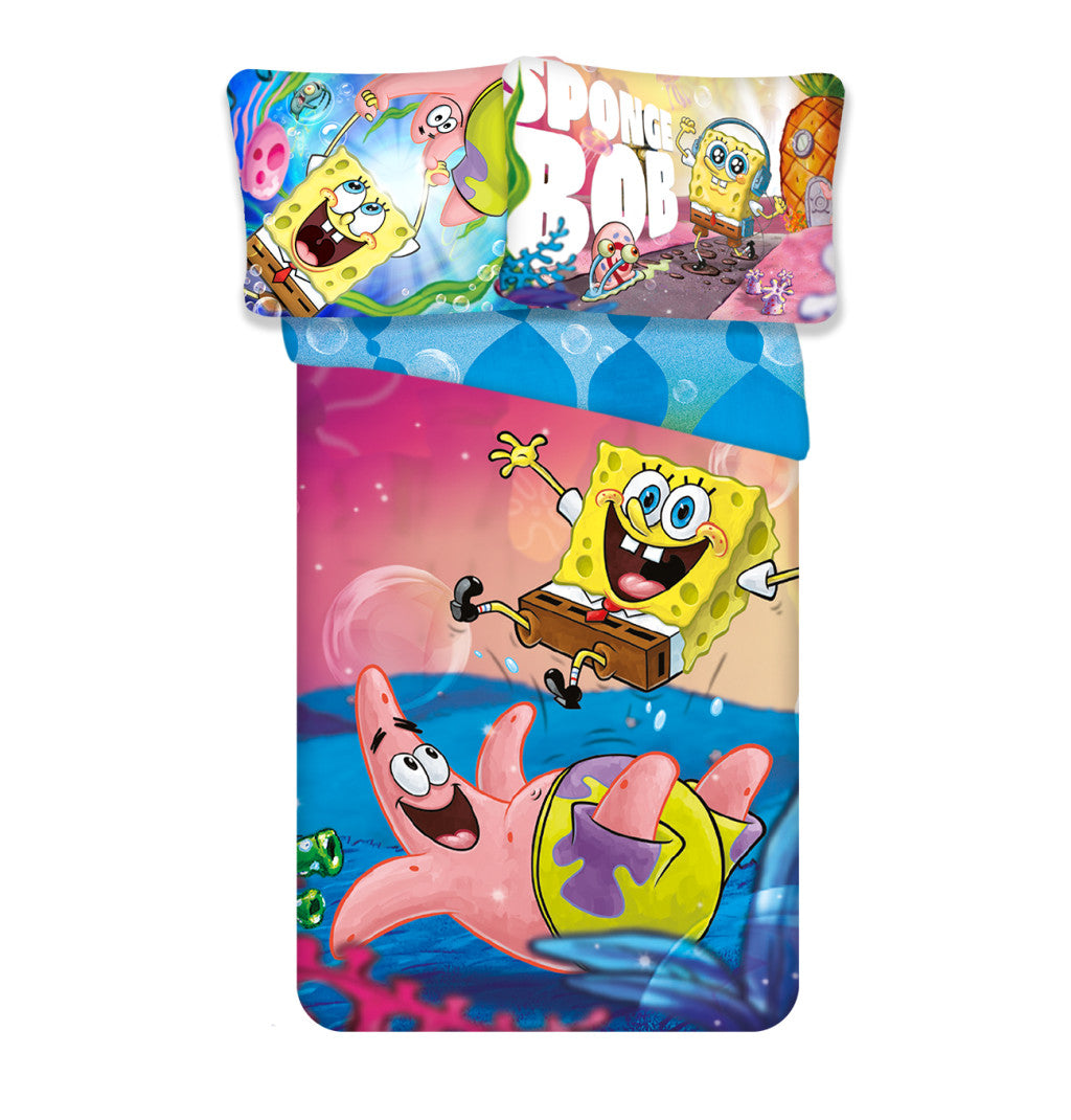 SpongeBob Fun gultasveļas komplekts 135–200 cm, 80–80 cm