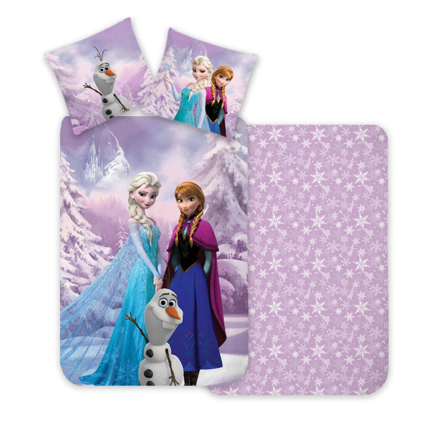 Disney Frozen sniegotās gultasveļas pārvalks 140–200 cm, 70–90 cm