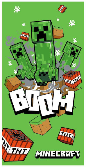 Minecraft Boom vannas dvielis, pludmales dvielis 70x140cm