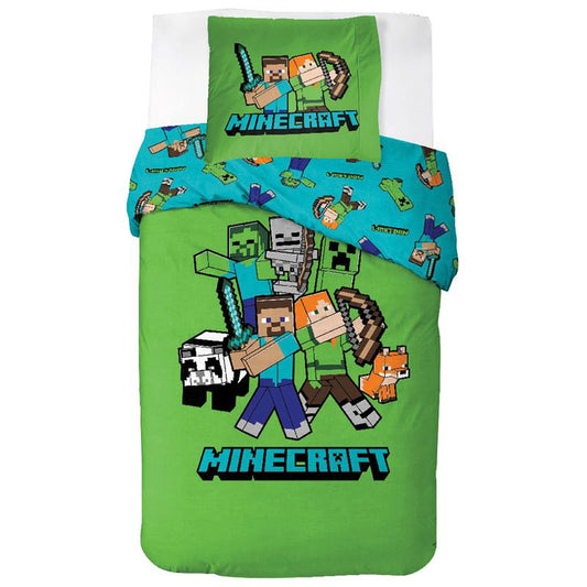 Minecraft Classic Crew gultasveļas komplekts 140√ó200cm, 70√ó90cm