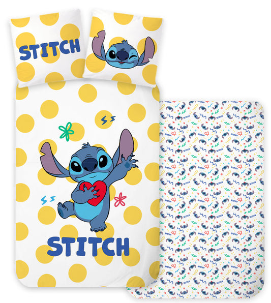 Disney Lilo un Stitch Dots bērnu gultasveļas komplekts 100–135 cm, 40–60 cm