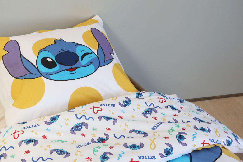 Disney Lilo un Stitch Dots bērnu gultasveļas komplekts 100–135 cm, 40–60 cm